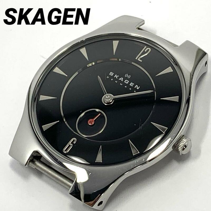 258 SKAGEN DENMARK スカーゲン レディース 腕時計 フェイスのみ スモールセコンド 新品電池交換済 クオーツ式 ビンテージ アンティーク