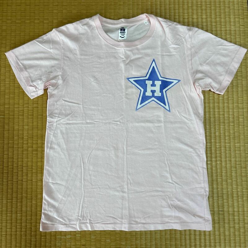 ハリウッドランチマーケット 星ロゴ Tシャツ ピンク レア HRM ハリラン 聖林公司