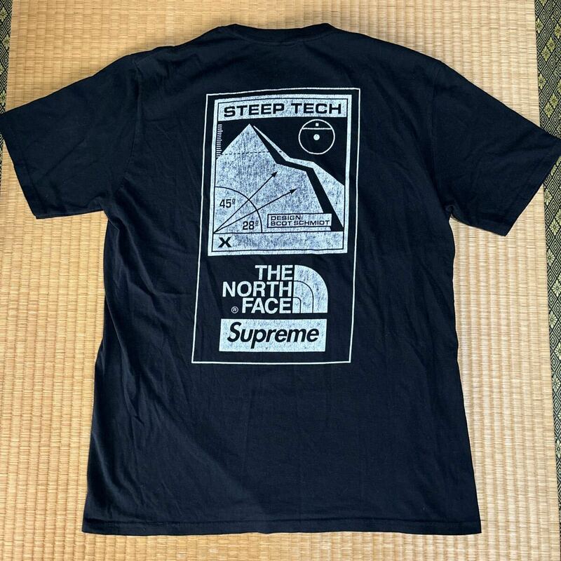 Supreme x THE NORTH FACE コラボ バクプリ入り box logo Tシャツ 黒L レア Tee ノースフェイス