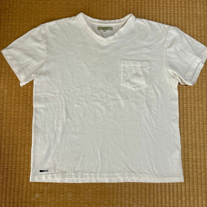DESCENDANT 裾クジラ刺繍 ポケット Tシャツ 白2 レア ディセンダント