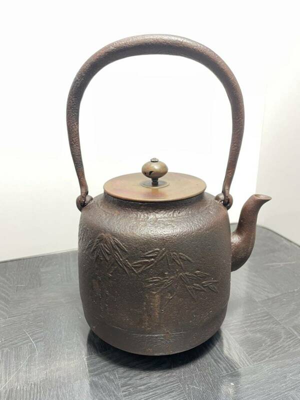 茶道具 銅蓋 鉄瓶 煎茶道具 湯沸 茶器 骨董品 鉄製 急須 