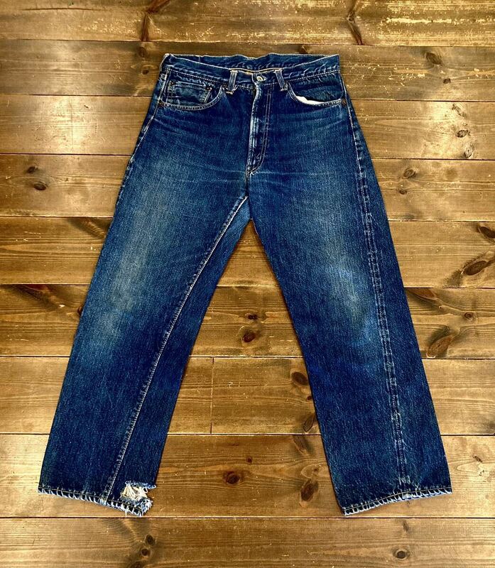 オリジナル 当時物 極上 VINTAGE Levi's リーバイス 501ZXX Vステッチ ボタン裏K刻印 BIG E 60s デニム ジーンズ W79cm タイプ物 501XX 502