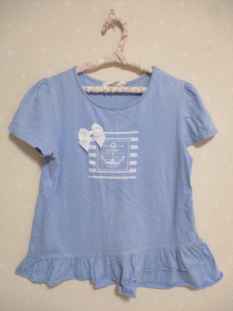 ● ムーノンノン ● ☆可愛い半袖Tシャツ☆ 水色 160㎝ 40505