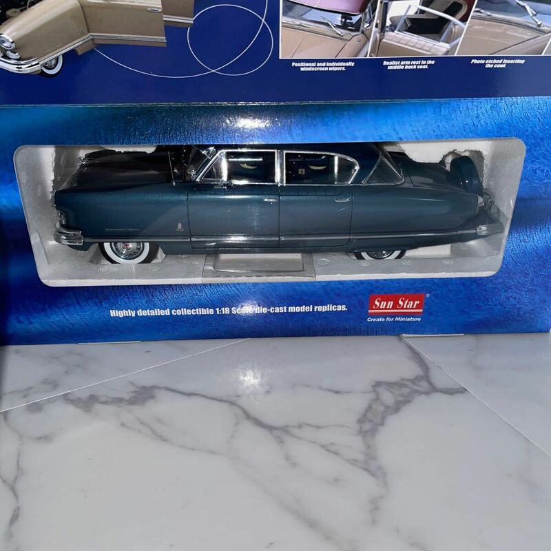 《箱付き》【1/18スケール】1952 NASH AMBASSADOR AIRFLYTE Sun Star サンスター ミニカー 模型 コレクション放出 メタルダイキャスト