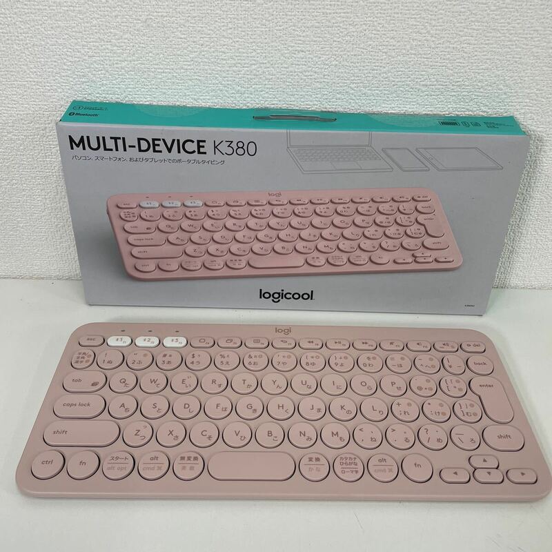 W◎ Logicool ロジクール 380 Multi-Device Bluetooth Keyboard K380 ワイヤレスキーボード 薄型 汚れ有り