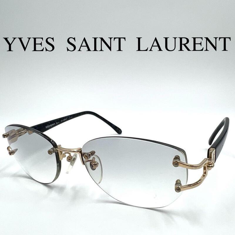 Yves Saint Laurent イヴサンローラン 眼鏡 度入り YSLロゴ