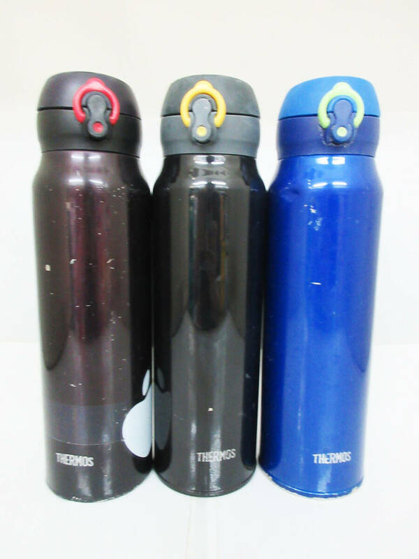 N8929【水筒】3本★サーモス THERMOS★JNL-753 JNL-751 750ml/0.75L★直飲み 真空断熱ケータイマグ ステンレスボトル★中古