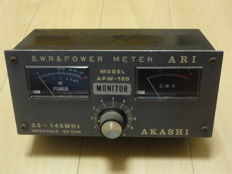 【中古】AKASHI A3.5～145MHz SWRパワー計 PW-120