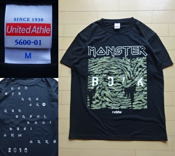 【reversal×MONSTER ROCK】MONSTER BITE 半袖 コラボ Tシャツ ブラック SIZE:MEDIUM (リバーサル,rvddw,総合格闘技,MMA,キックボクシング)