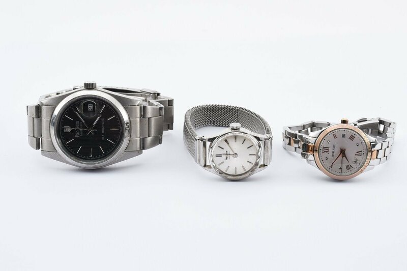 ファッション時計 まとめ 3点 シルバー クォーツ メンズ レディース 腕時計