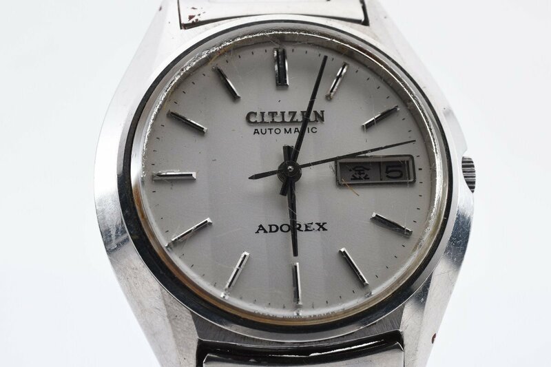 稼働品 シチズン アドレックス デイデイト 4-380304 自動巻き メンズ 腕時計 CITIZEN