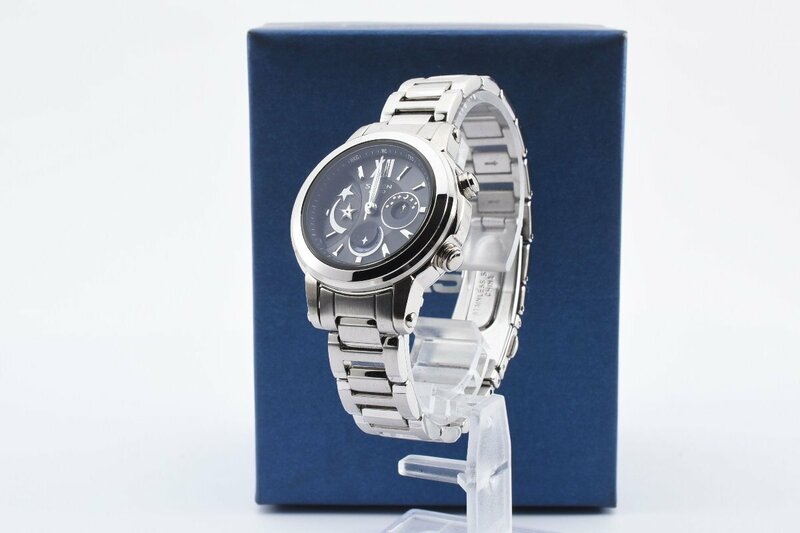 美品 箱付き カシオ シーン ラウンド SHN-7501 ソーラー メンズ 腕時計 CASIO