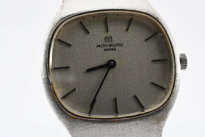 稼動品 モンビジュ スクエア W180120-20 メンズ 手巻き 腕時計 MON BIJOU