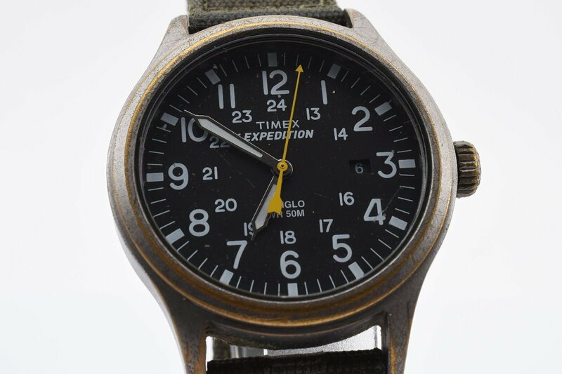 タイメックス エクスペディション ラウンド デイト CR2016 クォーツ メンズ 腕時計 TIMEX EXPEDITION