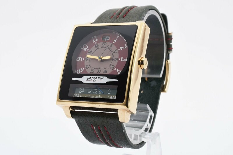 バガリー GD00-S038910 HSB デイト スクエア ゴールド クォーツ メンズ 腕時計 Vegary