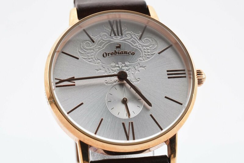 美品 オロビアンコ OR0072 ラウンド ゴールド クォーツ レディース 腕時計 orobianco