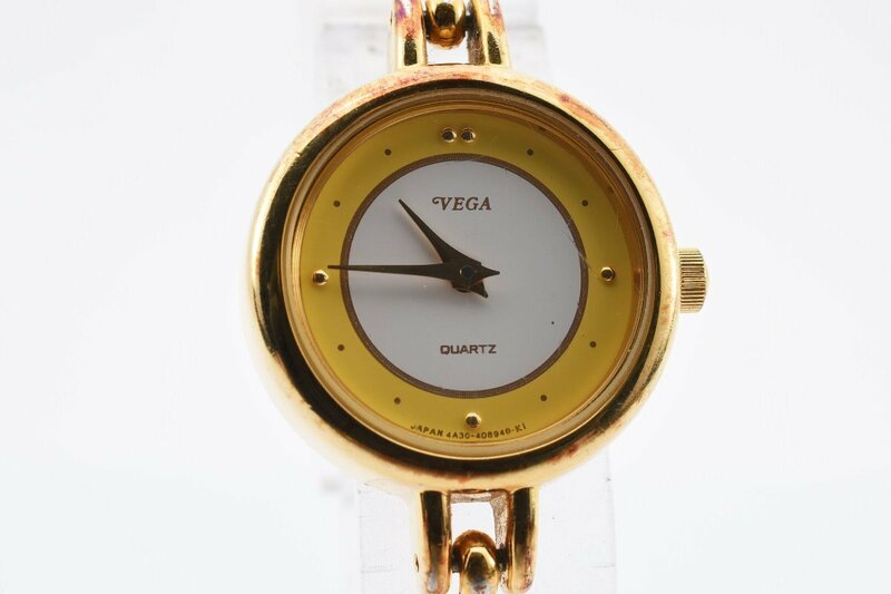 ベガ ブレスレットウォッチ -400381 Y ラウンド ゴールド クォーツ レディース 腕時計 VAGA