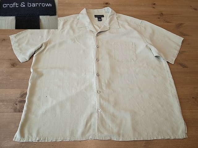 croft&barrow 100％ 絹 シルク 半袖 シャツ アロハ アメリカ古着 サイズ XL 大きめ