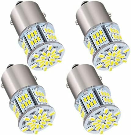 ホワイト バックランプ 12V-24V BA15S P21W シングル球 ピン角180° LEDバルブ 3014SMD 汎用 S2