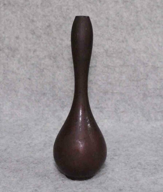[銅花器f50_2]◆花瓶　一輪挿し　瓢形◆小瓶　8cm 瓢箪型　 　ヒョウタン　VASE 花生　