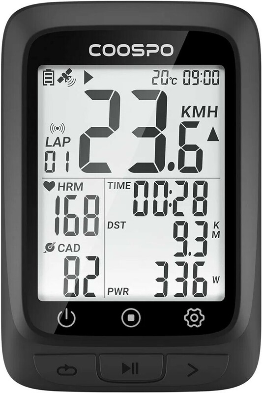 【未使用品】COOSPO サイクルコンピュータ GPS 無線ワイヤレス 自転車スピードメーター バッテリー内臓 Bluetooth5.0&ANT+対応 2.3インチ