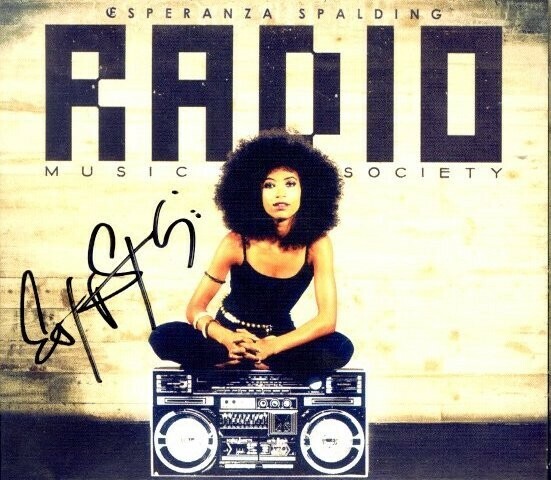 本人直筆サイン入りCD！紙ジャケ Esperanza Spalding / Radio Music Society 2012年作 エスペランサ JAZZ FUNK 特典カード付き