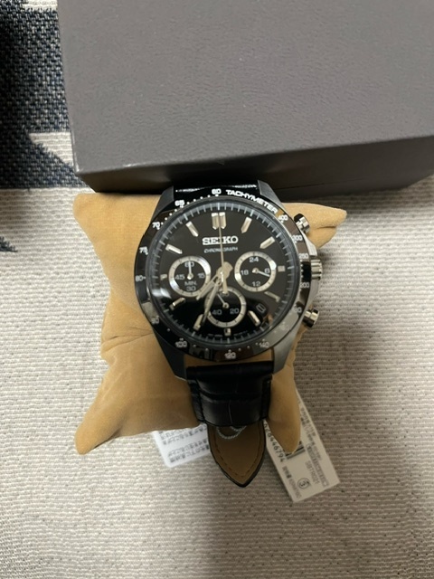 [セイコーウオッチ] 腕時計 セイコー セレクション クオーツクロノグラフ(横三ツ目) SBTR021 メンズ ブラック