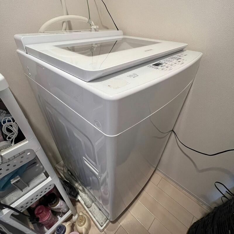 【稼働品】全自動洗濯機 IRIS OHYAMA アイリスオーヤマ IAW-T1001 10.0kg クリアガラストップ 動作OK 千葉市直接引取