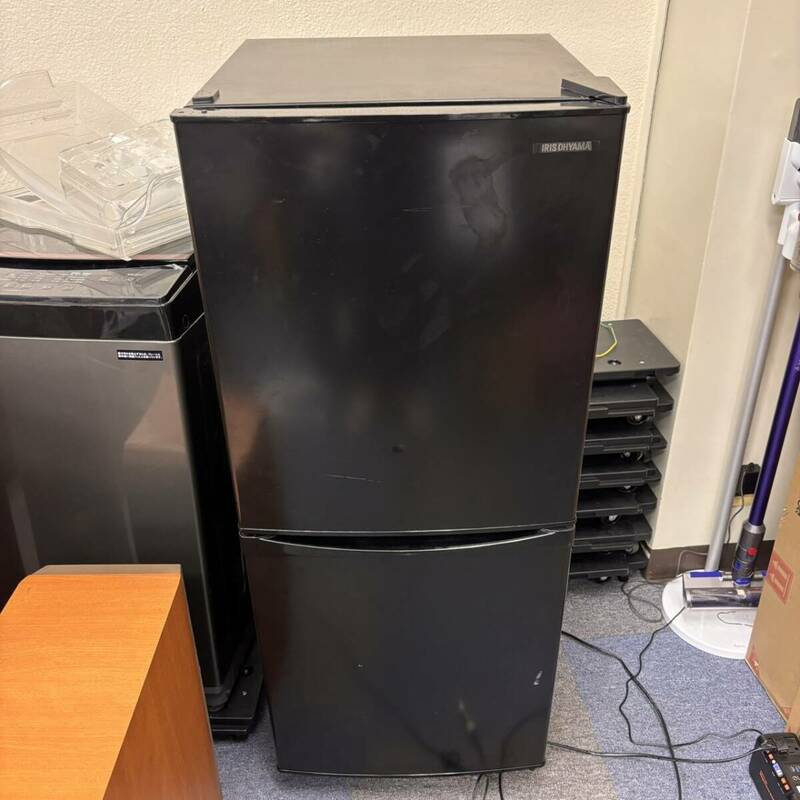 【稼動品】IRIS OHYAMA IRSD-14A ノンフロン冷凍冷蔵庫 2ドア 142L アイリスオーヤマ 2022年製 中古