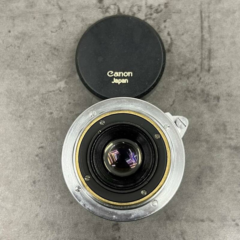 【中古】Canon キャノン レンズ LENS 映像機器 28mm 1:2.8 No.16297 L39 フロントキャップ付き