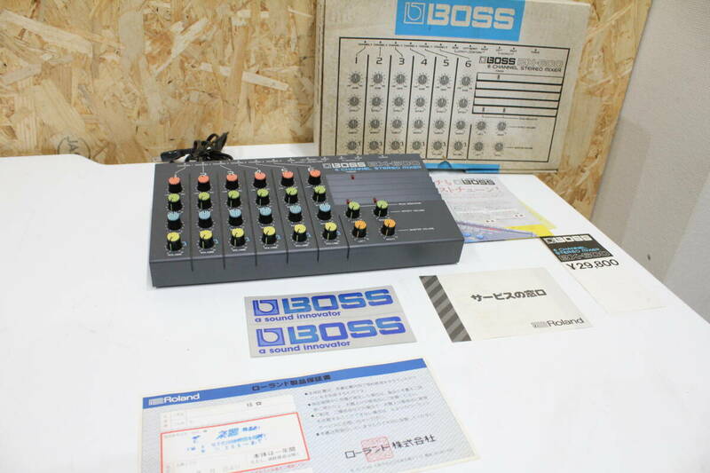 TH04325　BOSS　BX-600　6チャンネルステレオミキサー　通電確認済　動作未確認　現状品