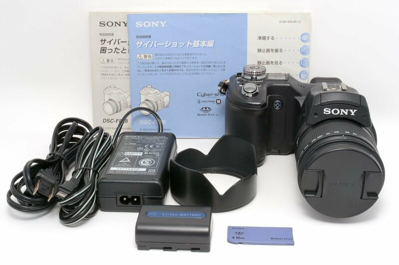 【やや難あり品】SONY ソニー DSC-F828 4 color CCD NightShot搭載 バリオ・ゾナー T＊ 28-200mm F2.0-2.8 メモリースティック付属 #4556