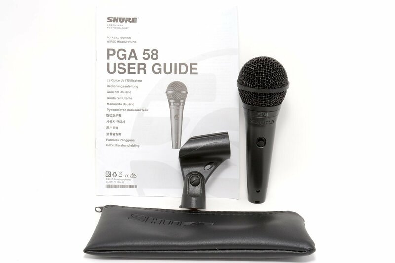 【新品同様】SHURE PGA58-LC カーディオイド・ダイナミック・ボーカルマイクロホン #1087