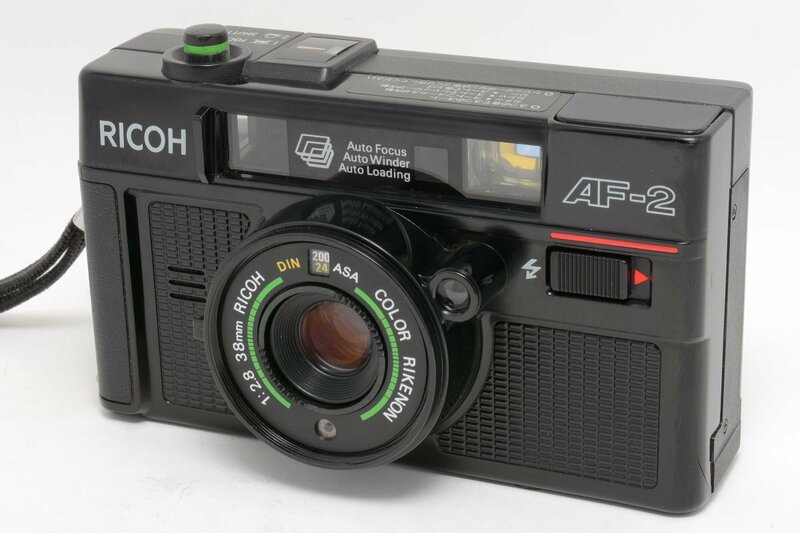 【やや難あり品】RICOH リコー AF-2 COLOR RIKENON 38mm F2.8 コンパクトフィルムカメラ #4420