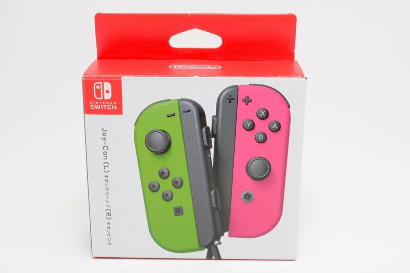 【良品】任天堂 Nintendo Switch Joy-Con (L)HAC-15 ネオングリーン / (R)HAC-16 ネオンピンク ストラップ付き #4652