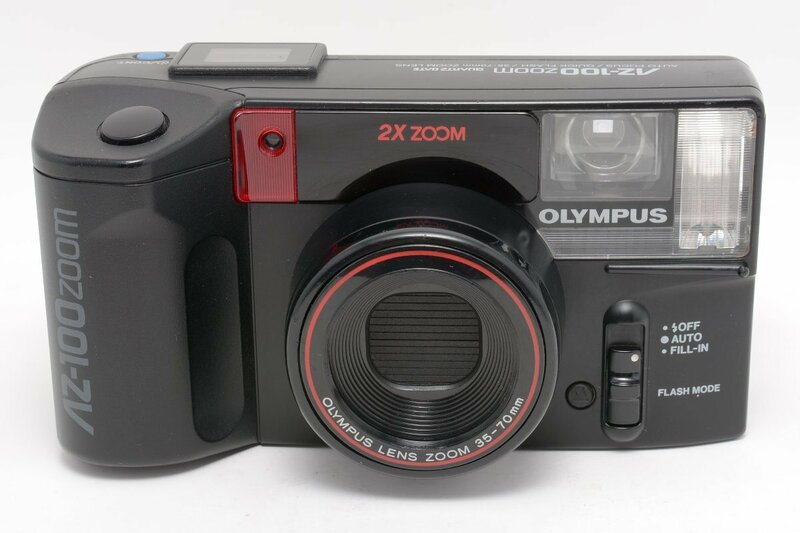 【良品】OLYMPUS オリンパス AZ-100 ZOOM 2X ZOOM QUARTZ DATE ブラック #4085