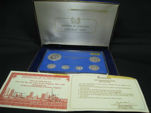 ５G40　REPUBLIC OF SINGAPORE proof set 1981　記念コイン　シンガポール