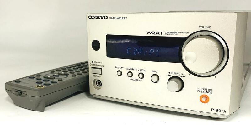 ONKYO オンキョー R-801A FM AMチューナーアンプ 【音出し出力動作確認済み】