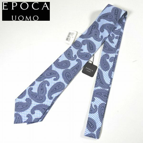 新品 EPOCA UOMO エポカ ウオモ 日本製 ネクタイ 水 白 灰 メンズ ビジネス シャツ スーツに