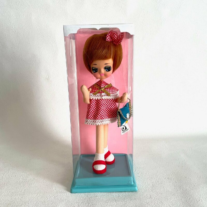 SHIBATA シバタ 人形 ドール レトロ 女の子 おもちゃ コレクション 可愛い ヴィンテージ アンティーク 飾り レア ポップ 水玉 ワンピース