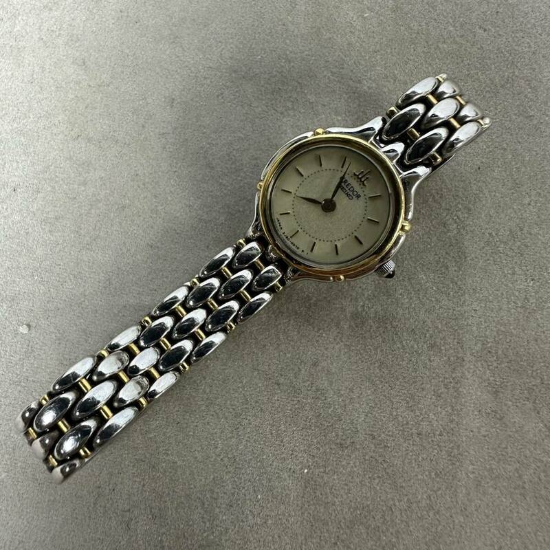 f2301-23 SEIKO CREDOR セイコークレドール　2J80‐0080　ベゼルK18　レディース腕時計 稼働品