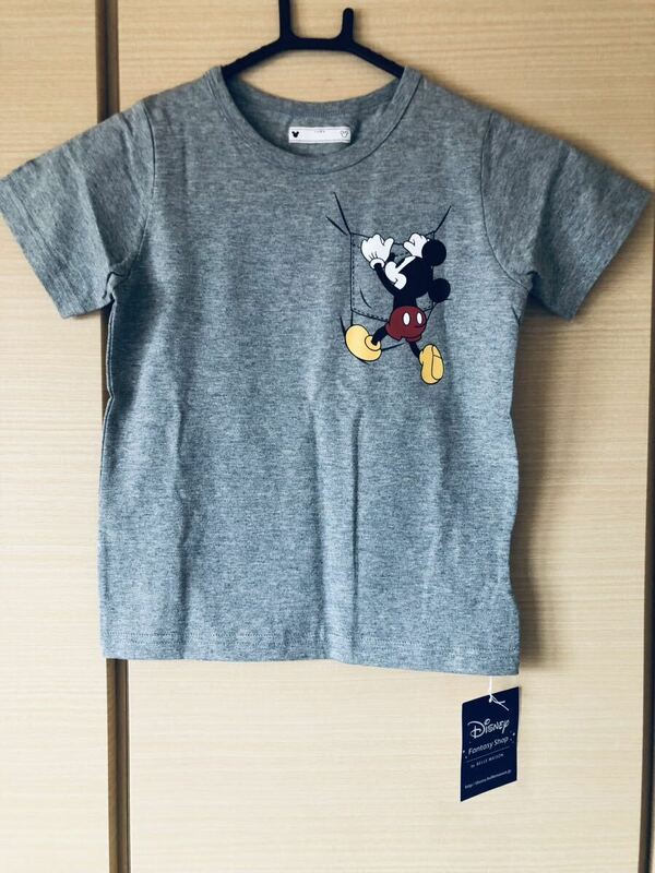 ☆新品　未着用　ベルメゾン　ディズニーDisney ミッキーマウス　Tシャツ　半袖　グレー　120☆