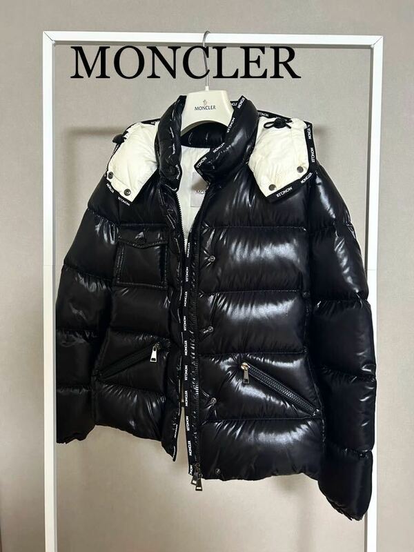 モンクレール★MONCLER★ロゴ★フーデッドダウン★FLUMET★size0★22年〜23年秋冬新モデル★size 0★ブラック