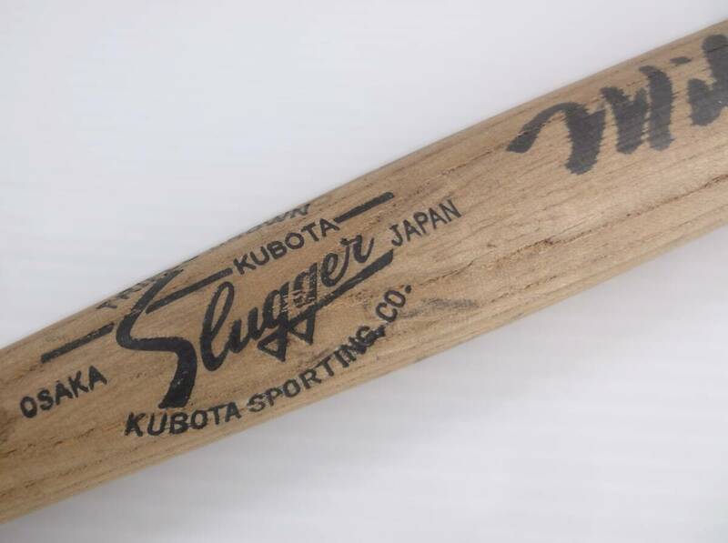 久保田スラッガー TRIPLE CROWN OSAKA KUBOTA Slugger 全長 408mm サイン入り 記念ミニバット 古品