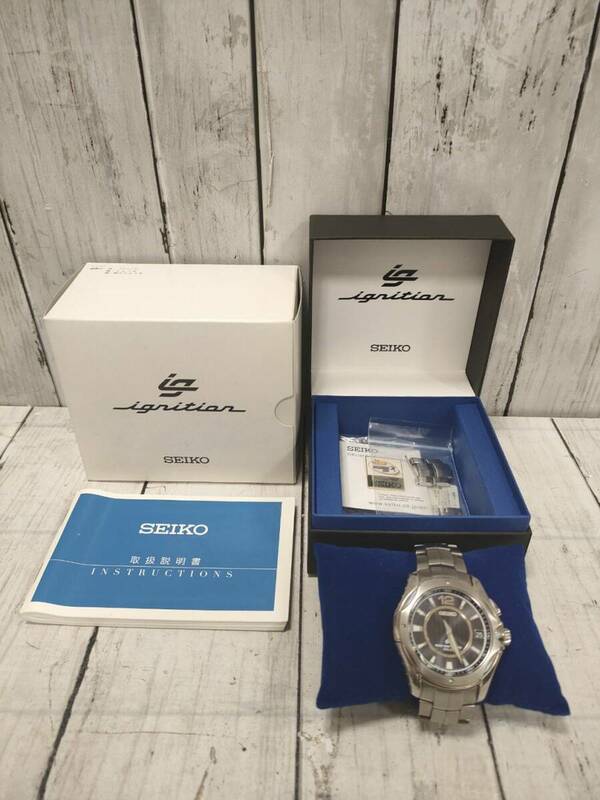 美品 SEIKO セイコー イグニッション SBHS003 腕時計 メンズ ソーラー 日本製　現状品　【18225
