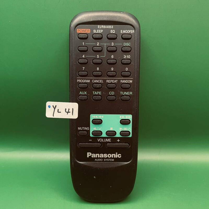 YL41★動作保証あり　パナソニック Panasonic オーディオリモコン　EUR644853