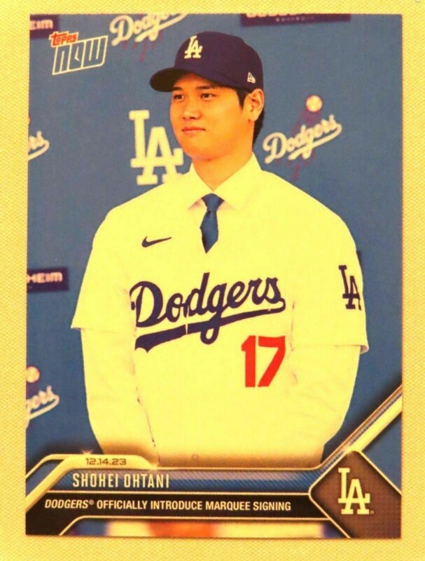 topps now card 大谷翔平 Shohei Ohtani OS-23 2023 トップスナウ ロサンゼルス・ドジャース Los Angeles Dodgers ドジャース入団会見 1