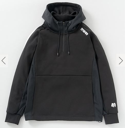 TFW49　COMBINATION HOODIE パーカー　ハーフジップ XL メンズ ・XL T042220007 ブラック