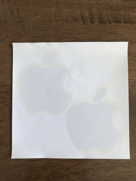 正規品 アップル Apple 純正ロゴシール ステッカー リンゴのシール アップルシール ラベル りんご 白 ホワイト (iPod 第5世代の附属品)
