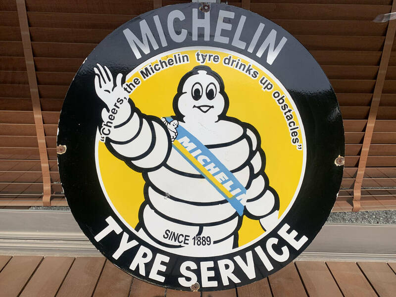 【早い者勝ち】ミシュランマン ビバンダム 看板 MICHELIN ビンテージ 特大76cm フランス ガレージ 世田谷ベース ★即納 ★国内発送